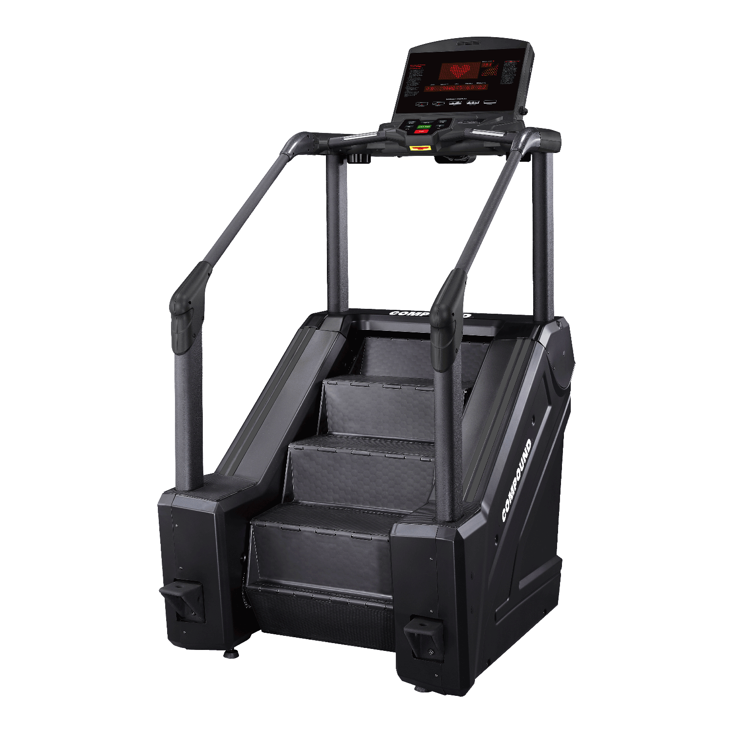 Caliber Blk Stair Climber With Led Dot-matrix Screen – Compound Fitness 