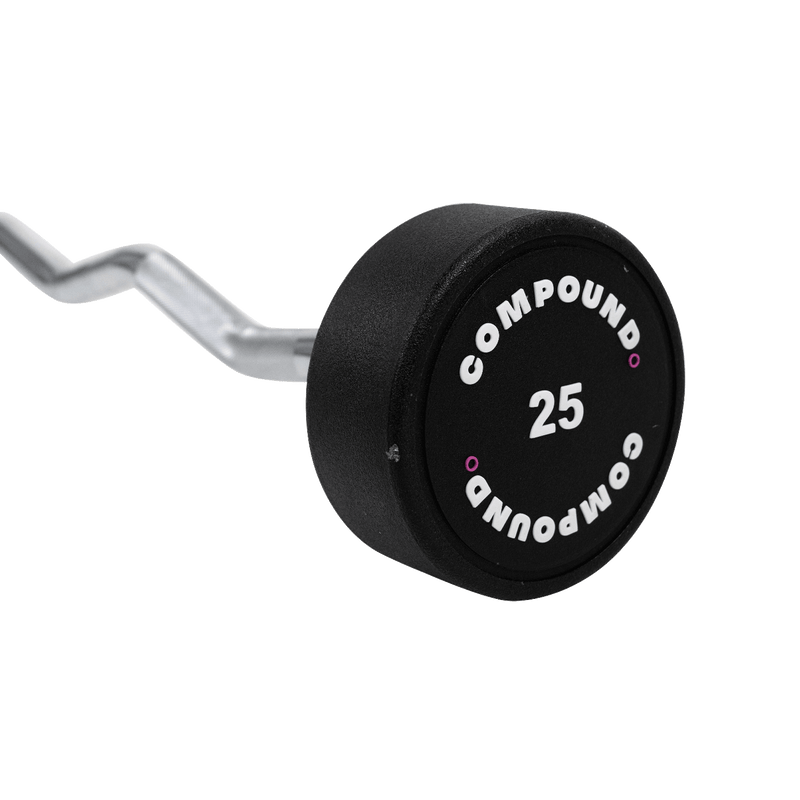 Fixed PU - EZ Curl Barbell 10kg to 55kg | Storage Tower Included