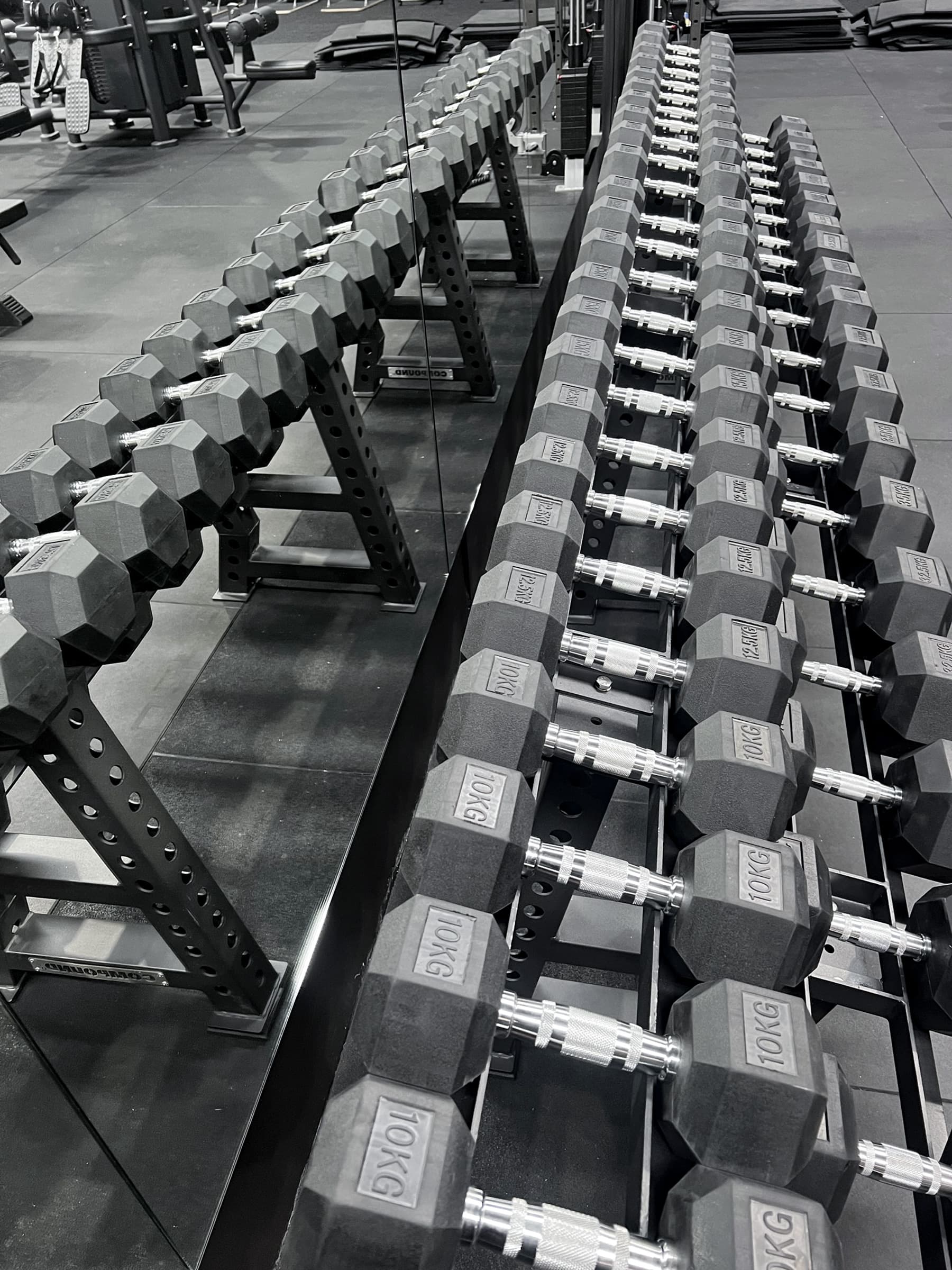 Hex Dumbbell Rack - 2 Tier β Compound Fitness Equipment