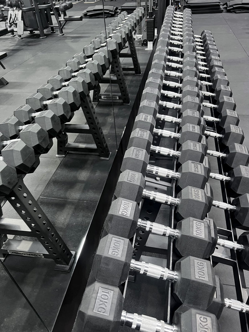 2 Tier Hex Dumbbell Rack | COMPOUND FITNESS – Compound Fitness Equipment