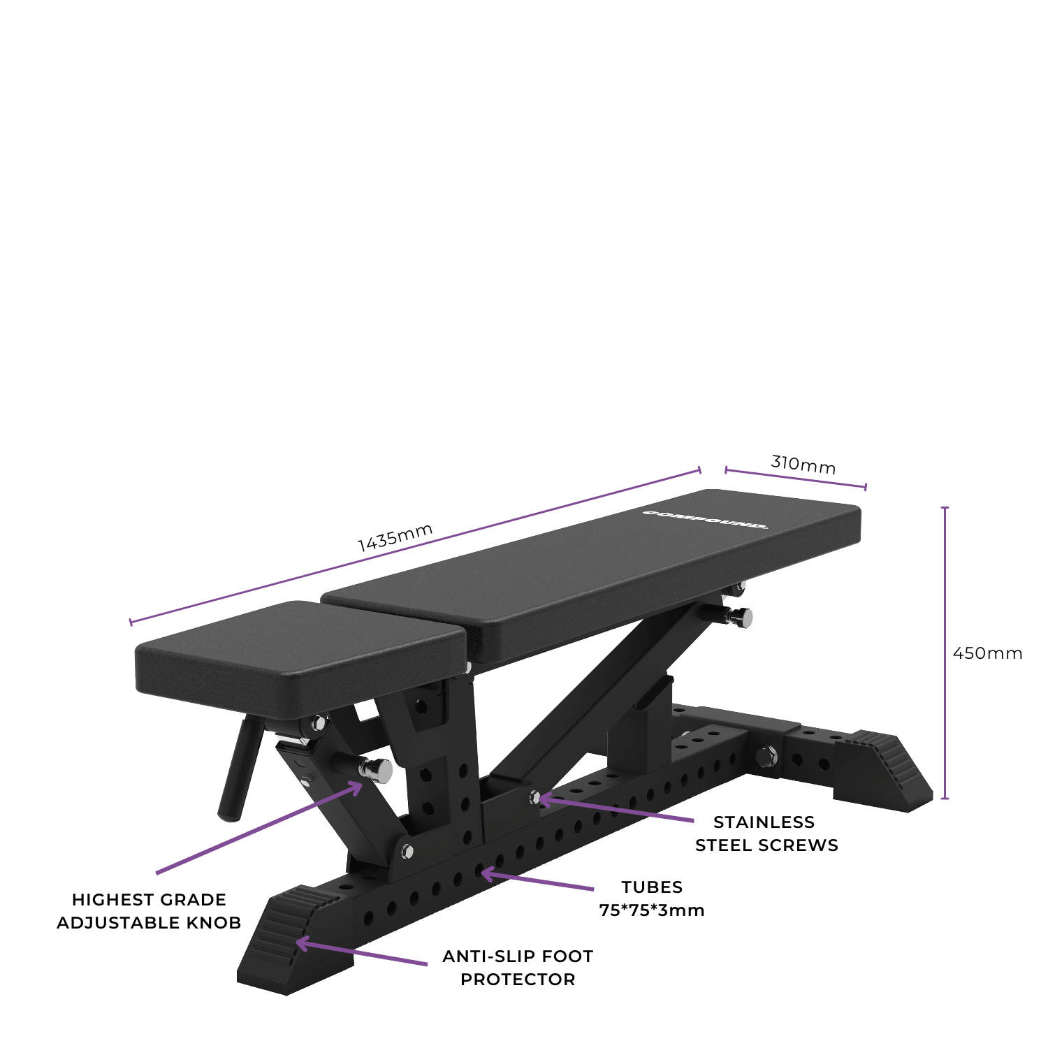 Modular Adjustable Bench – Compound Fitness Equipment