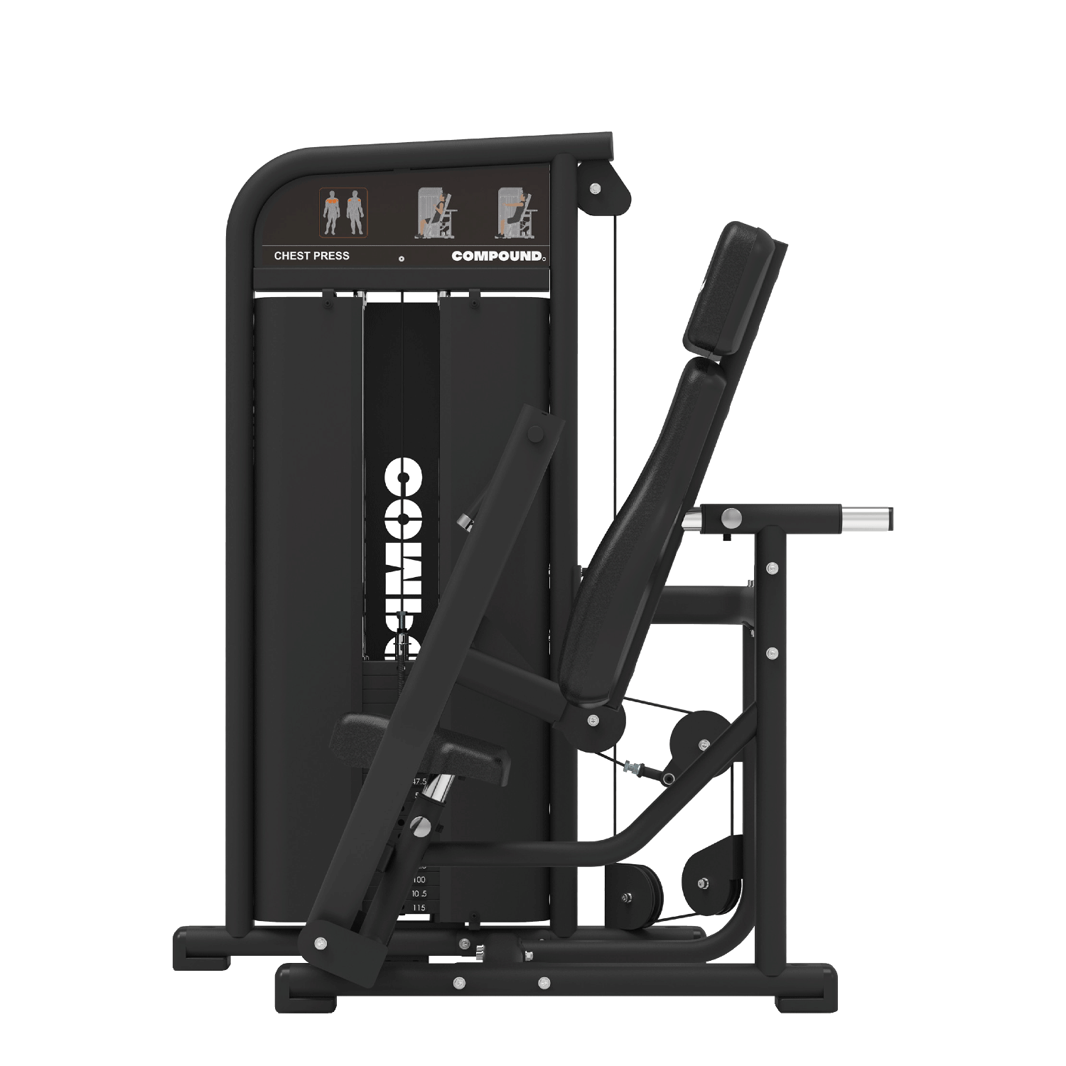 Chest Press Pin Loaded Machine | COMPOUND Fitness – Compound Fitness ...