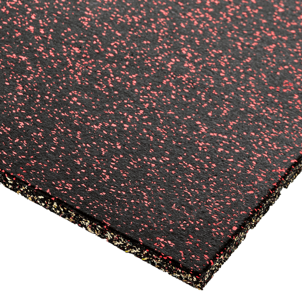 EPDM Premium Gym Tile (1m x 1m x 15mm) - Red Fleck