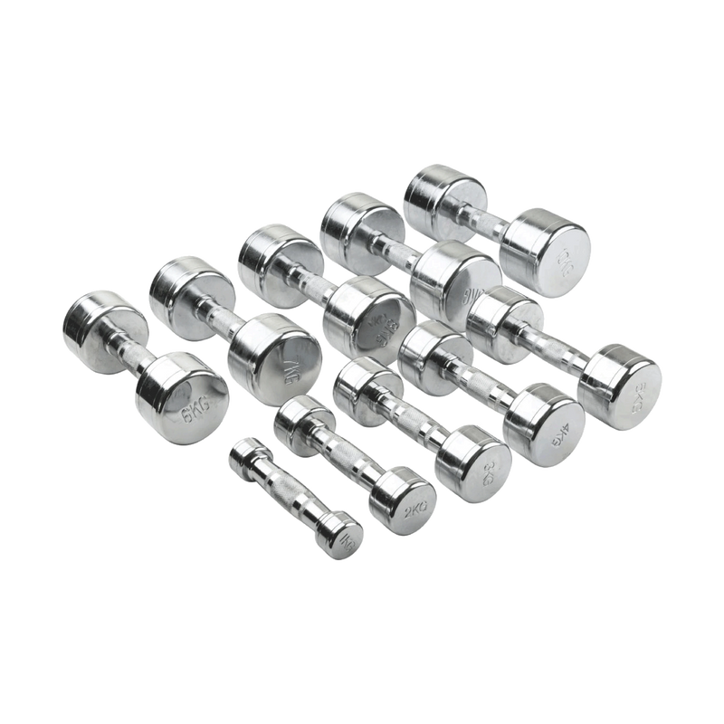 Chrome Dumbbell Set with Tower (1-10kg)